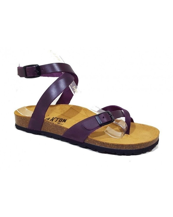 Leather sandals Plakton 101204 - Purple