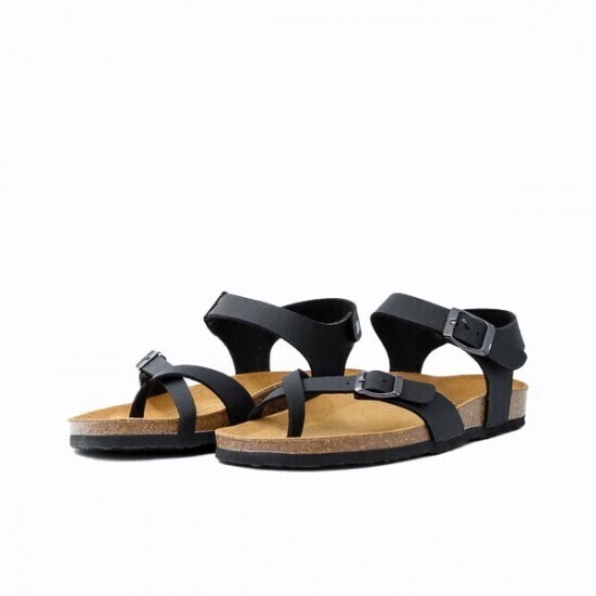 Leather sandals Plakton 101016 - Black
