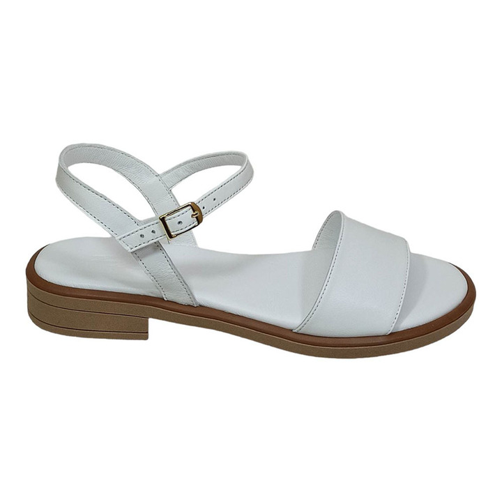 Fiore leather sandals - White