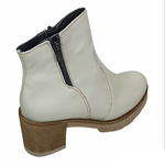 Leather boot with heel Pyramis 23265 - White