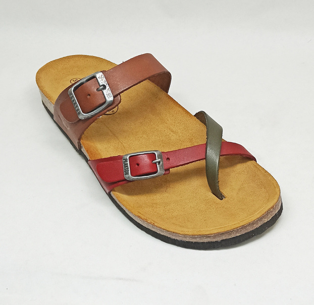 Leather sandals Plakton 101032 - tricolor