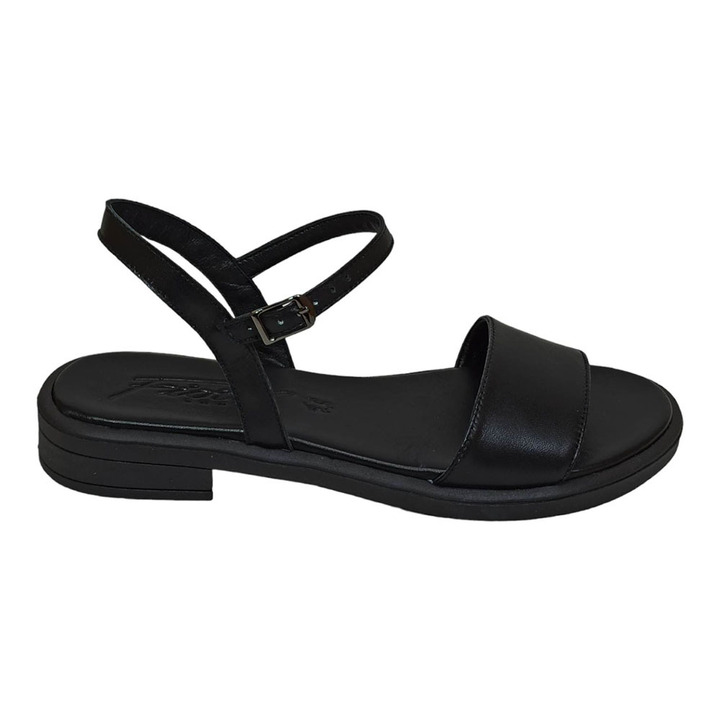 Fiore Leather Sandals - Black