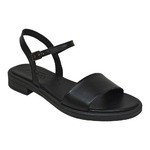Fiore Leather Sandals - Black