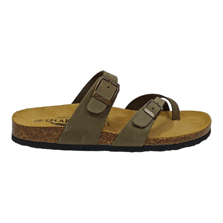 Leather sandals Plakton 181032 - Khaki