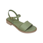 Leather sandals Fiore - Olive green