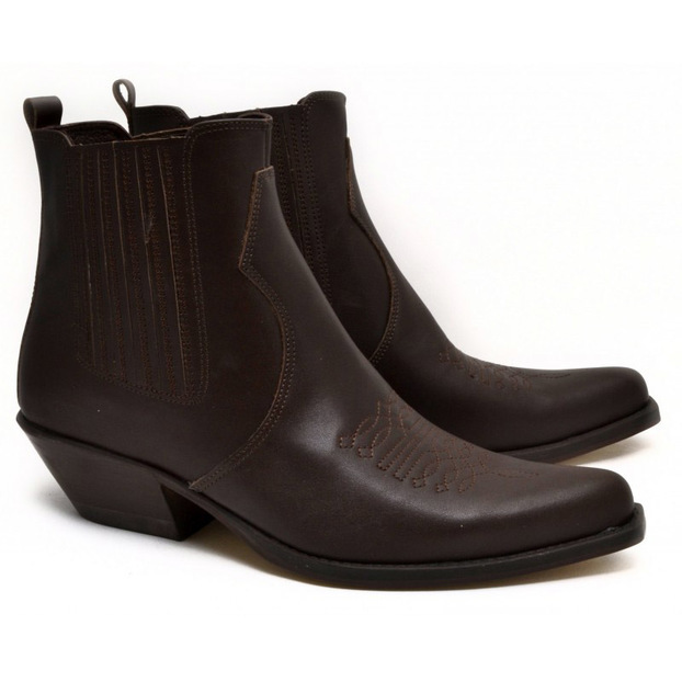 Δερμάτινο Μποτάκι Μυτερό 676