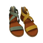 Box leather sandals - Green