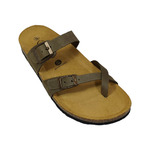 Leather sandals Plakton 181032 - Khaki